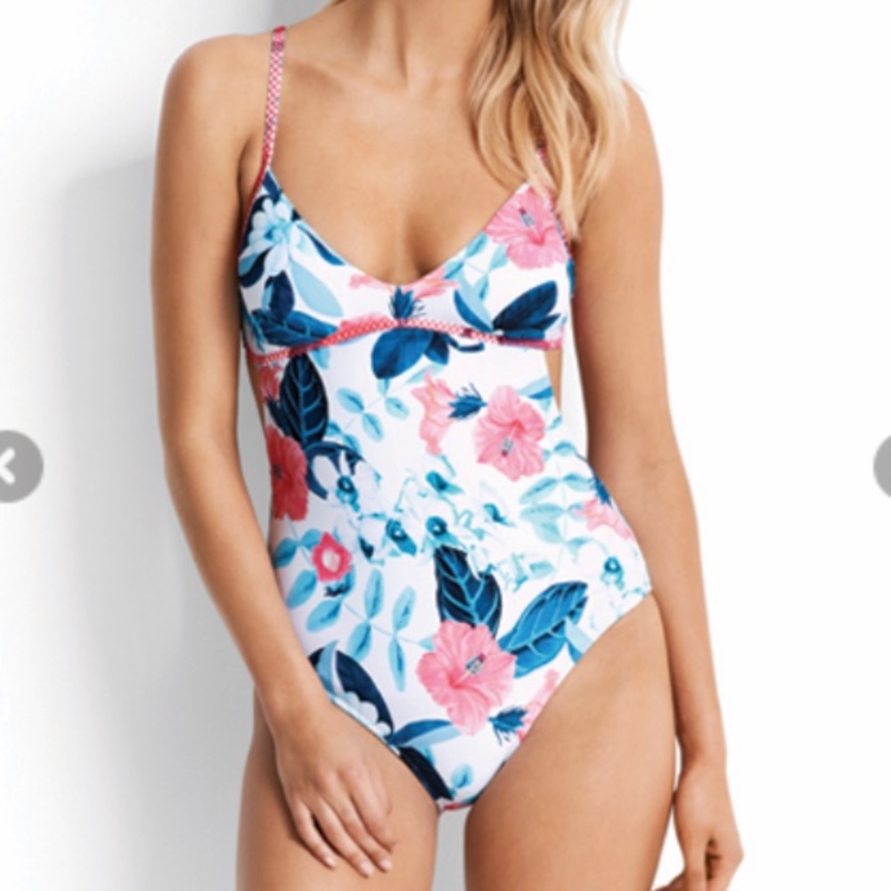 NWT Seafolly Tropical One Piece bathing suit- sz 6